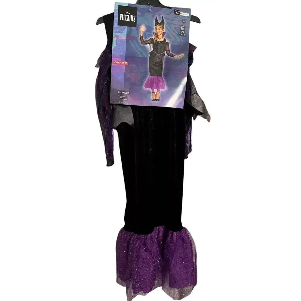 Disney Villains Kids Sleeping Beauty Maleficent Costume 10-12 L - Picture 2 of 6
